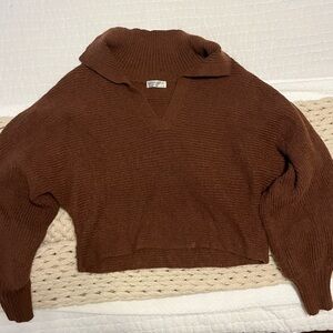 Warm Brown Knit Pullover